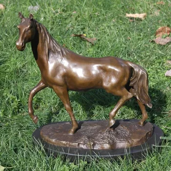 Staro antično Bronasto Umetnost in Obrti, kot Konj, konj bakrena skulptura obrti doma dodatki, darilo dekoracijo bronasto skulpturo,