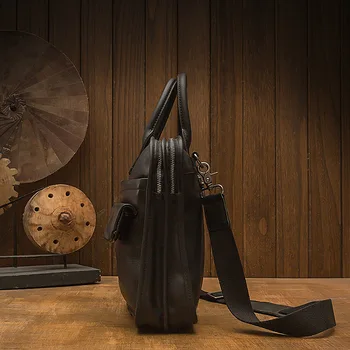 Ročno izdelan prvi sloj cowhide moške vrečko torbici rastlinsko strojeno cowhide aktovko poslovni računalnik torba usnje messenger vrečke