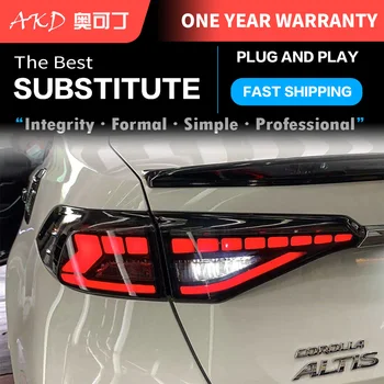 Avto Styling zadnje luči za Toyota Corolla LED Rep Svetlobe 2019-2021 zaključne luči DRL Zadnji Zavoj Signal Avtomobilski Pribor