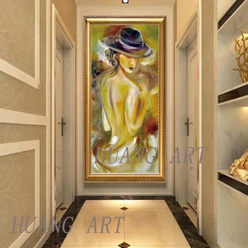 Moda Velik Wall Art Platno oljno sliko Sodobne Seksi rdeče Ženske v dežju Slika Abstraktna Slika Oljno sliko Za Dom Dekor