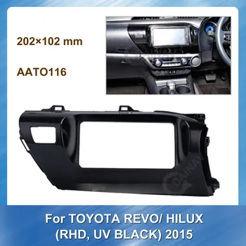 Avto Radio Fascijo za Toyota Revo Hilux RHD UV Black Avto Dash Komplet Stereo Plošča Obraz Ploščo Trim Ploščo Kit za DVD Facia Surround