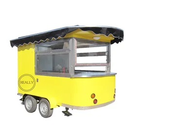 510 cm dolžina Brezplačna dostava Hrane Vozički Mobilni iz Nerjavečega Jekla Hot Dog Voziček koncesije Prikolico towable Hrane Prikolica Za Prodajo