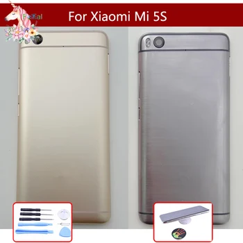10pcs/veliko Original Za Xiaomi MI 5S MI5S pokrovček za Baterijo Nazaj Zadnja Baterije, Ohišje Vrata Nazaj Kritje Primera Strani Gumbov Zamenjava