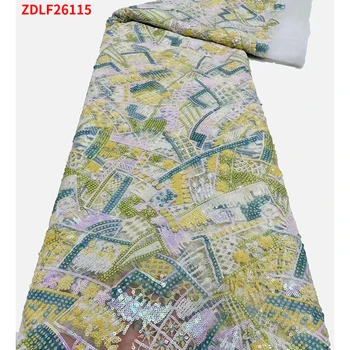 Lepe Ankara francoski Očesa Til Neto Čipke Tkanine, Tekstil Bleščica materiala žensko Poročno Obleko ZDLF26115 C