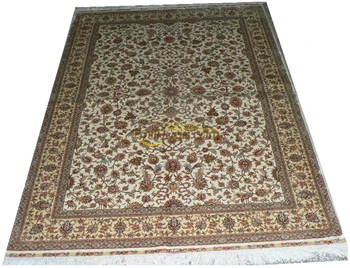 Svilena preproga preproga na tleh Svile perzijski Orientalski tkane Dnevna Soba Vzorec