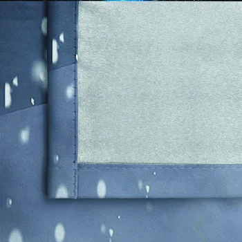 Velikost po meri Luksuzni Blackout 3D Oknu, Zavese Za dnevno Sobo modra božič zavese osebnost zavese