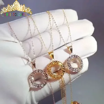 Božično darilo Nakit z Diamanti, 18K zlato v obliki Srca 18K Necklace006