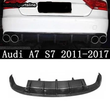 S7 Avto Styling Ogljikovih Vlaken Avto Zadnji Odbijač Lip Spojler Samodejno Zadnji Difuzor Pokrov So Primerni Za Audi A7 S7 2011 - 2017