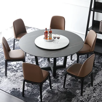 Rock odbor za nordijsko masivnega lesa, okroglo jedilno mizo s gramofon sodobno minimalistično stol kombinacija gospodinjski jedilna miza