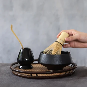 Tradicionalni keramični matcha določa s bambusa mešalnikih ceremic matcha skledo mešalnikih imetniki čaj določa