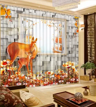 3D Zavese Dom Spalnica Dekoracijo živali, 3D, Zavese Za dnevno sobo Blackout Okna Zavese