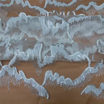 Modno oblikovanje sequins čipke afriške tkanine,vezenje preje poroko vezalke francoski čipke veleprodajno ceno