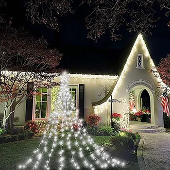 LED novoletne lučke Pet opozoril star slap luči Božično drevo luči Pravljice luči, Božični okraski