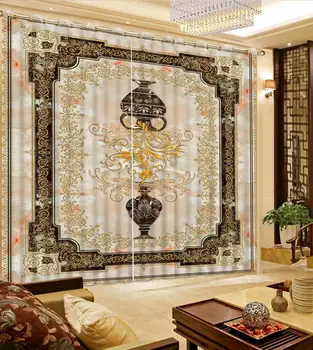 Prilagodite luksuzni domov moderne zavese za spalnico marmorja visoko senčenje blackout zavese