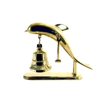 Signes Grimalt Za SIGRIS medenina dolphin oblikovan bell navtičnih dekor Zlati Zbirka