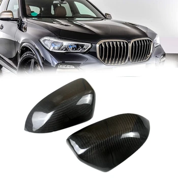 Pravi Ogljikovih Vlaken Ogledalo Kritje Rearview Strani Ogledalo Skp za -BMW X3 X4 X5 X6 X7 G01 G02 G05 G06 G07 G08 2018 2019 2020