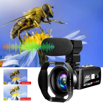 4K Digitalne kamere Kamere Video Kamere, Wifi Vlogging Kamera HD Zaslon na Dotik Kamera Z Mikrofonom In Daljinski upravljalnik 4
