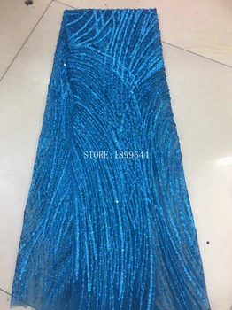 Afriške sequins til čipke Vroče novih za zlato Barvo guipure afriške zaporedje kabel čipke tkanine za Nigerijski poročne obleke .