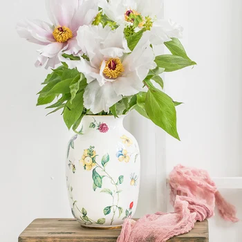 Doma Dekoracijo Namizni Vaza Kosti Kitajske Vaze za Cvetje Cvetlični Aranžma Posodo Vaza Dekoracijo Za Office Poročna Darila