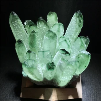 Naravna Zelena Duha Crystal Grozdov Fantom Quartz rock kamni in kristali mineralnih reiki Healing Vzorcu Doma dekor