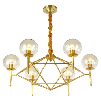 Moderen Lestenec zlato molekule čarobni fižol žogo LED Lučka starinsko Vzmetenje Luč za Spalnico, dnevno Sobo, Domačo Razsvetljavo G853