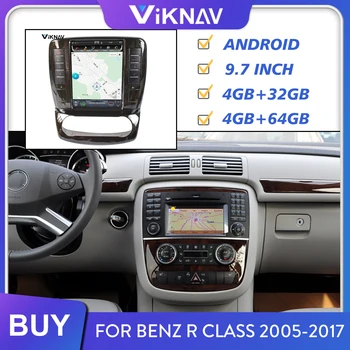 Vertikalni Zaslonu avtoradia za Mercedes Benz R Razred 2005-2011 2012 2013-2016 2017 Android Auto Multimedijski Predvajalnik, Vodja Enote GPS