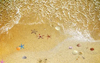 Sodobni Luksuzni Zavese 3D shell beach zvezde Zavese Kljuke Poliester Zavese, ki Živijo Doma Dekoracijo 0