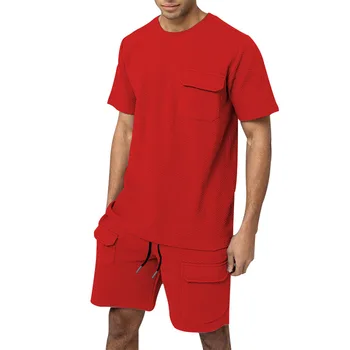 Moda za moške določa poletje T-shirt hlače barva tekaška trenirka moški Hip hop Ulične blagovne Znamke oblacilo moški