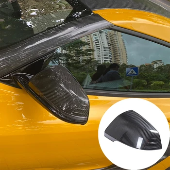 Za Toyota GR Supra A90 2019-2022 Pravi Ogljikovih Vlaken Zunanjost Podrobnosti Rearview Mirror Zaščitni Pokrov, Nalepke za Avto Opremo
