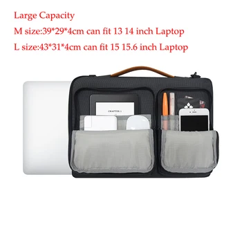 Moški Ženske Laptop Torba Nepremočljiva za Prenosnik torba, Aktovko za Macbook Air 13,3 14 15.6 inch Poslovne Moške Torbice