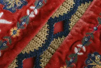 FAKUNTN Ženske Letnik tiste cvetlične vezenine telovnik, suknjič dame retro nacionalni slog mozaik priložnostne žamet waistCoat