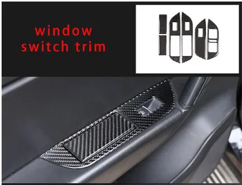 Za Volkswagen touareg 2011-2018 ogljikovih vlaken okno za preklapljanje trim modeliranje trim 6pcs 0