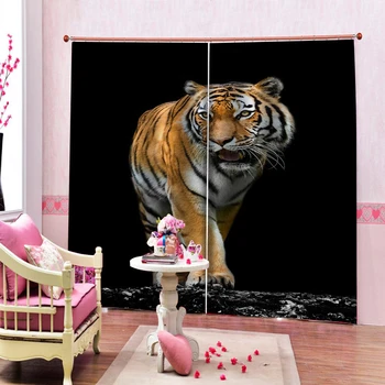 Luksuzni Blackout 3D Oknu, Zavese Za dnevno Sobo, Spalnica tiger zavese osebnost zavese