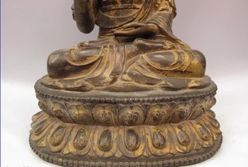 Hitra dostava USPS, da ZDA S0901 18 Tibera Buddhist Klasične Brona, Bakra Amitabha Sakyamuni Rulai kip Bude