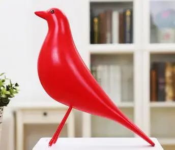 Sodobna oblika umetnosti Bela modra rdeča oblika umetnosti Doma golob ptica družinski obrti TV ornament culpture kip