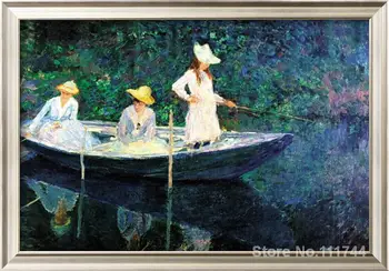 Krajinskega slikarstva Impresionizem Ženske Ribolov Claude Monet Visoko kakovostnih Ročno poslikane