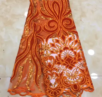 Afriške Sequins Žamet Čipke Tkanine 2019 Vezene Nigerijski Vezalke Materiali Visoke Kakovosti francoski Til Čipke Tkanina za Ženske obleke