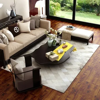 Sodobno minimalistično ins Skandinavskih dnevna soba mizico mozaik cowhide usnje, preproge, fashion carpet