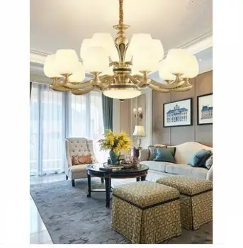 Ameriški lestenec, bakra, dnevna soba vzdušje villa spalnica restavracija marmorja lestenec