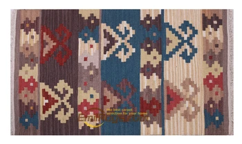 Skandinavski slog ročno tkane volnene Kilim preproga/odeje/tapiserije/Kerim okno preprogo VALENCIA 2x3.5 4#Bgc131kliyg30