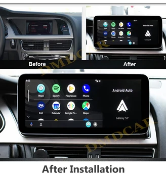 Avto Večpredstavnostna z Wrieless Apple CarPlay Android Auto Za Audi A4 A4L A5 2009-2016 Sistem, Vodja Enote, Kamera Zadaj, Linux, IOS