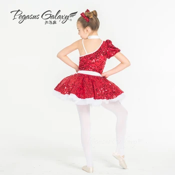 Novo Sequined Rdeče Sodobni Balet Obleko 2018 Princesa Balet Ples Obleko Strokovno Tutu Obleko Ramenski Uspešnosti Obleko B-6335