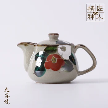 Spot Japonska devet dolini Bai Yuchun Japonski keramični ledu crack čajnik rdeča glazirana vroč čaj, upogibanje čajnik
