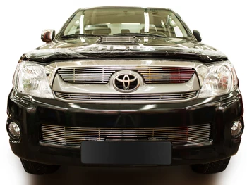 Fancycar odbijača rešetka trim za Toyota Hilux VII (2006 +), nižje, 6,5 mm profil, iz nerjavečega jekla
