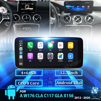 2din 12.3 inch android 10 Osmih osnovnih Avto večpredstavnostna radio Predvajalnik za benz A W176 CLA C117 GLA X156 GPS Navigacija 2012-2020