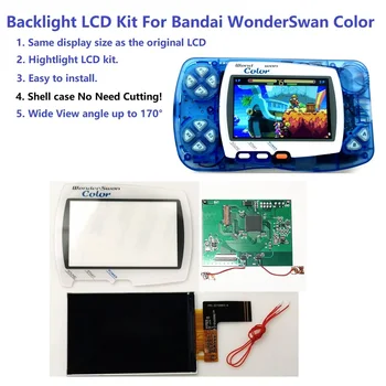 Označite Osvetlitev ozadja (Svetlost LCD IPS Zaslon Komplet Za Bandai WonderSwan Barve Za WSC igralne Konzole
