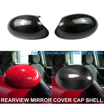 1 Par Rearview Mirror Kritje Ogljikovih Vlaken Strani Vzvratnega Ogledala, Pokrov Kape za MINI Cooper R50 R52 R53