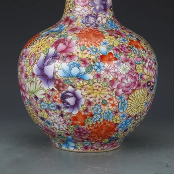 Yongzheng v Qing Dinastije Emajl Cvet cvetovi Velike vaze Starinsko Nebesnih Vaza
