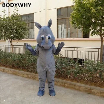 Visoka kakovost Halloween Rhino Maskota Kostum Cosplay Stranka Obleke, Oblačila za Pusta Odrasle Brezplačna Dostava