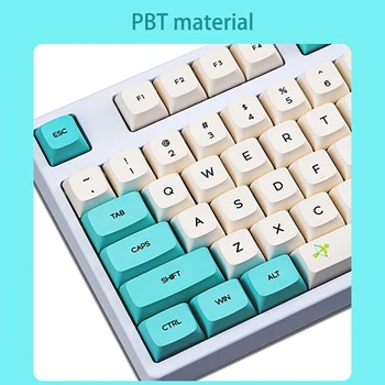 130-Ključne lastnosti PBT Keycap Nastavite XDA Sublimacija Žogo Skp Mehanske Tipkovnice Zamenjava Keycap za 60/64/84/87/104/108 Tipkovnico